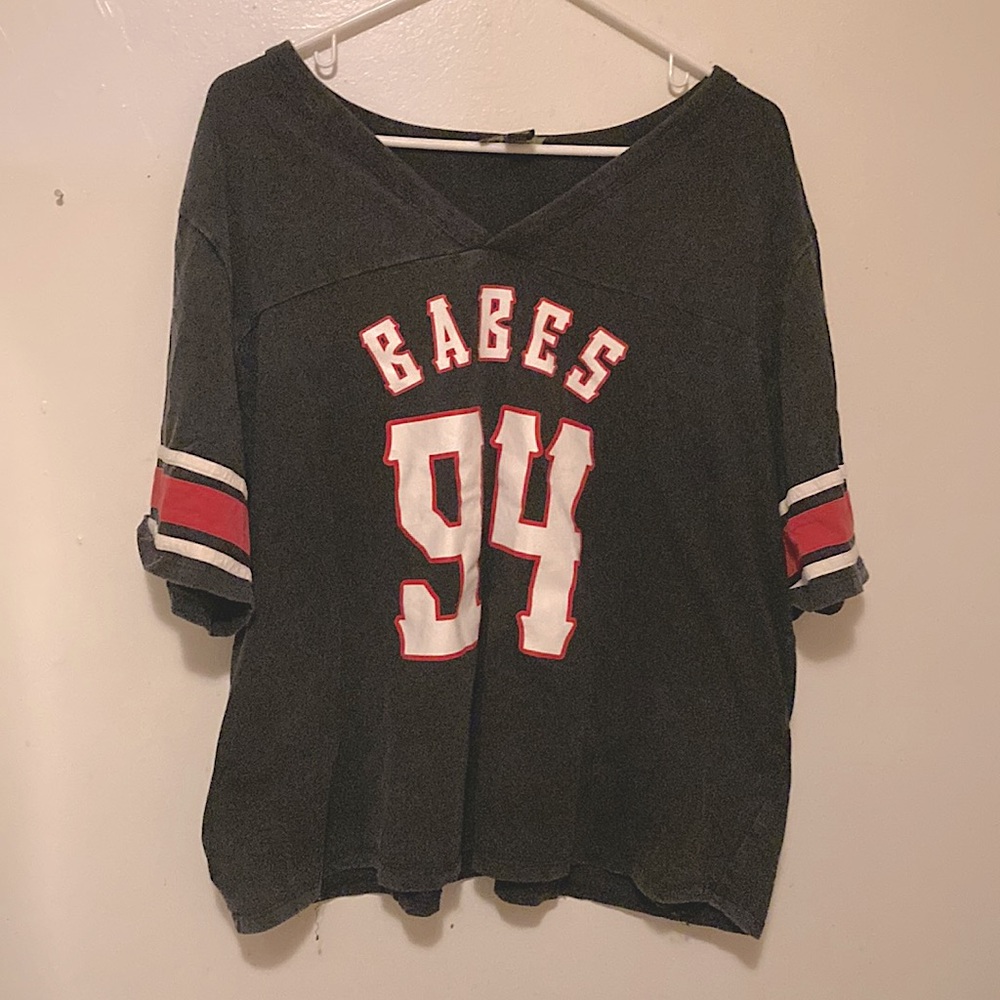 Forever 21 shirt. Plus size. Made in Vietnam.Babes 94 number. Used.